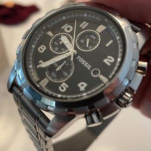 Fossil FS4542 Men's Watch Stainless Steel Analog Display Chronograph 45mm D633